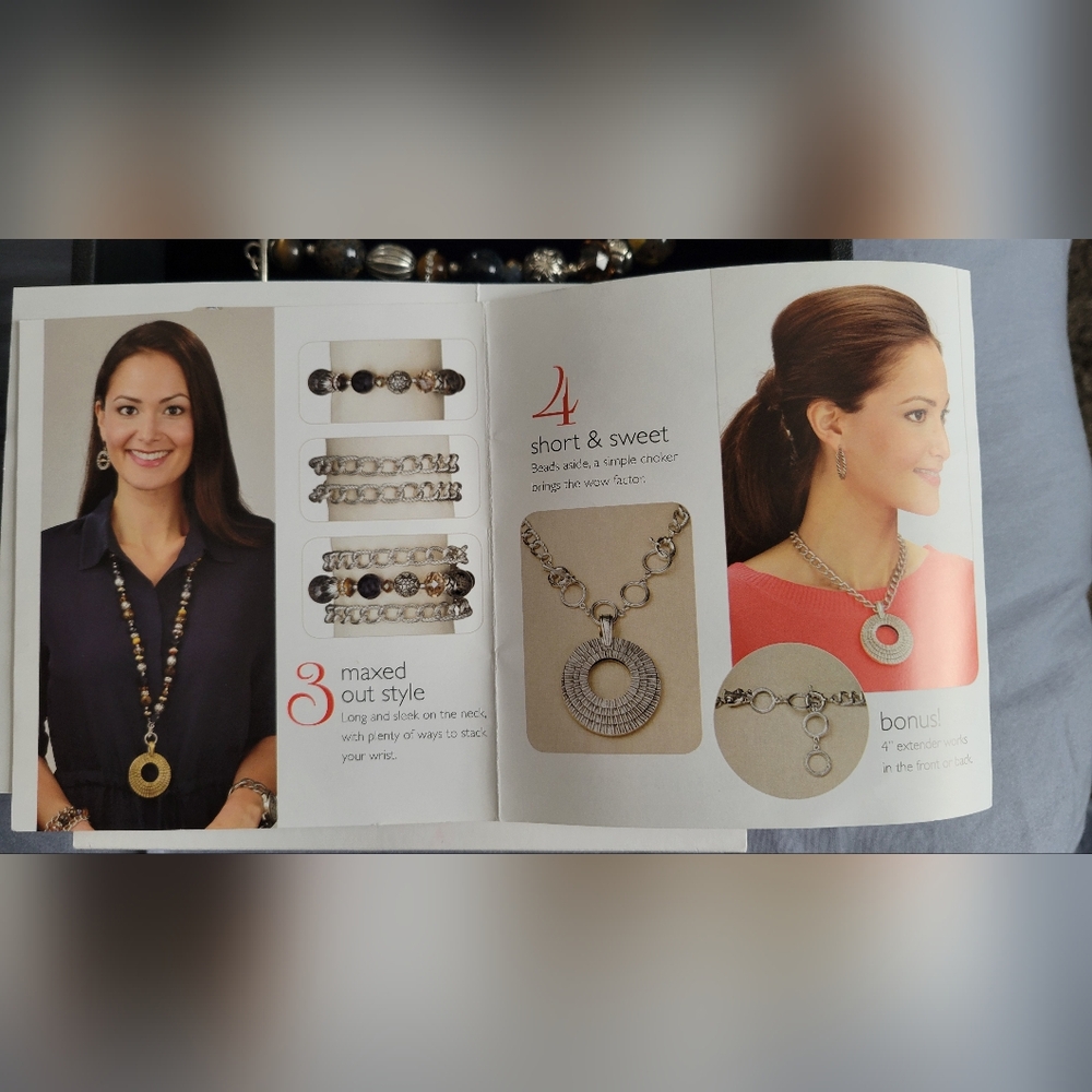 Premier Designs Jewelry "Top Notch" Siver and Gold Jewelry Set - Picture 5 of 5